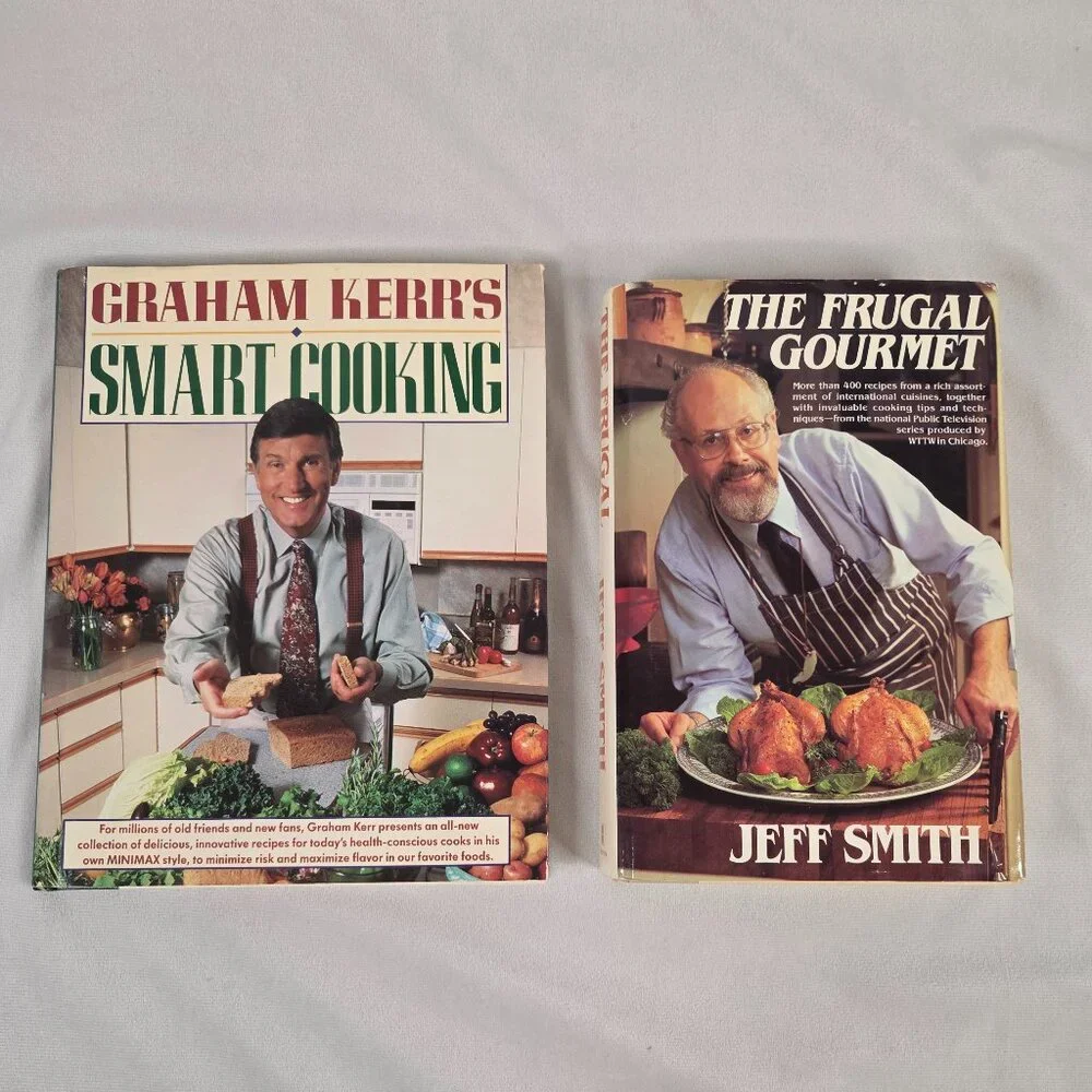 2 Cookbooks - 1. Graham Kerr's Smart Cooking, 2. The Frugal Gourmet